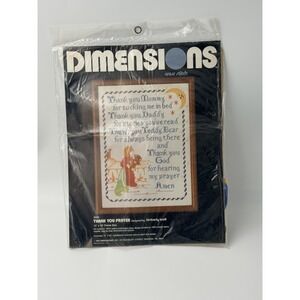 Vintage Dimensions Thank You Mommy Prayer Cross Stitch Kit Kimberly Knoll 3026